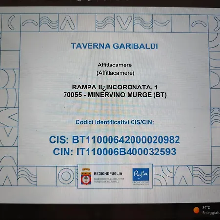 Taverna Garibaldi Casa Lucia 아파트 *